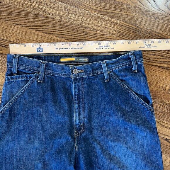 VTG Y2K Levis Silvertab Carpenter Denim Jeans Mens 36x32 Baggy Skater Grunge - Picture 7 of 9